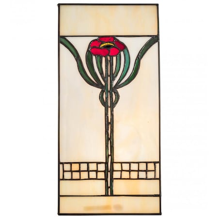 Meyda Tiffany 6" Wide X 12" High Poppy Window 67291